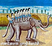 Temple Painting with Elephant by Asienreisender